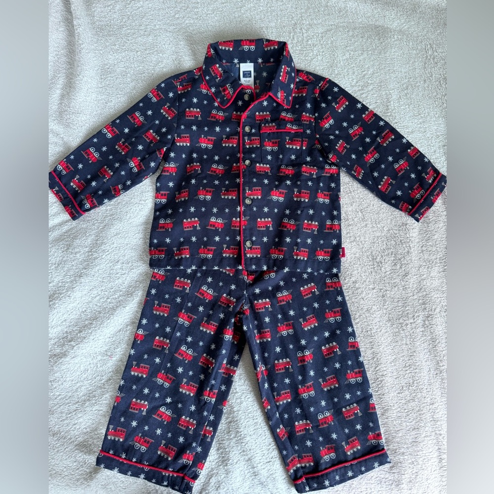 Janie and Jack Train Pajama Set 18-24mo